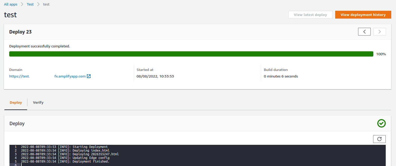 Deployment success