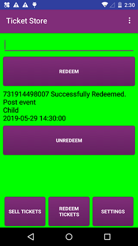 &ldquo;Successful redeem screen&rdquo;