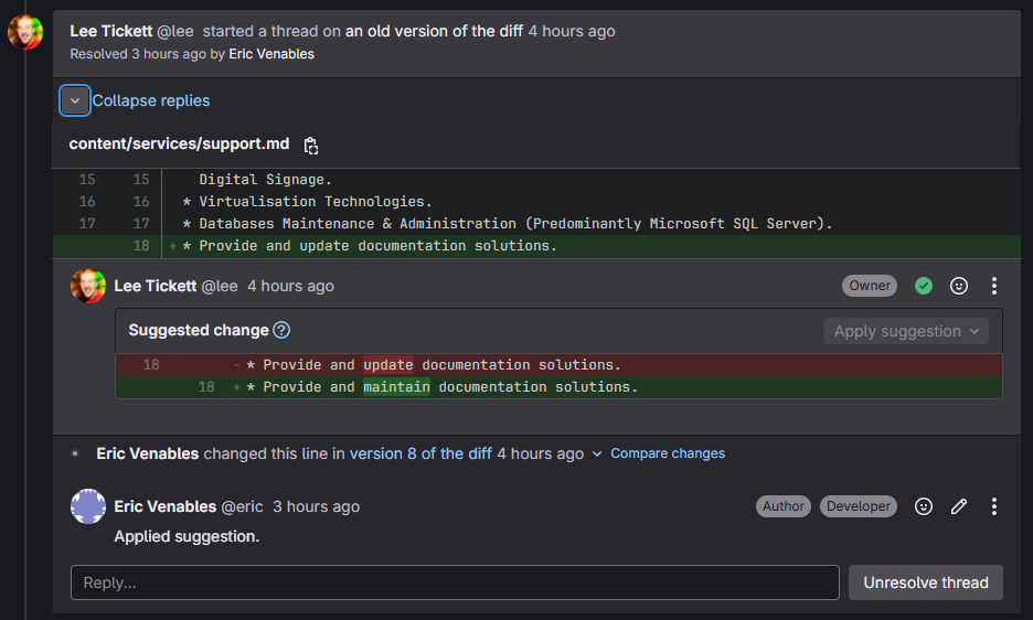 documentation gitlab merge request
